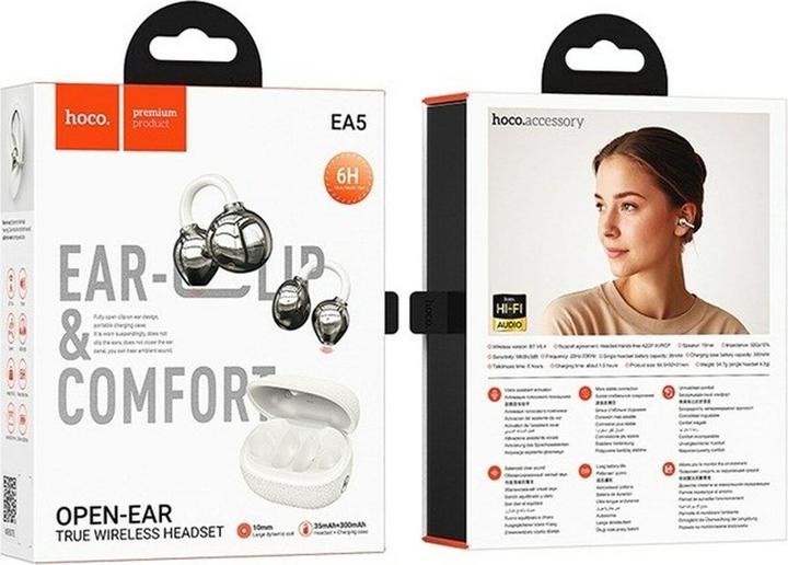 Actual product image Hoco EA5 DUKE III Kabelloses Headset mit offenem Ohr Konnektivität/Musik Bluetooth Weiss (6 h, Wireless)