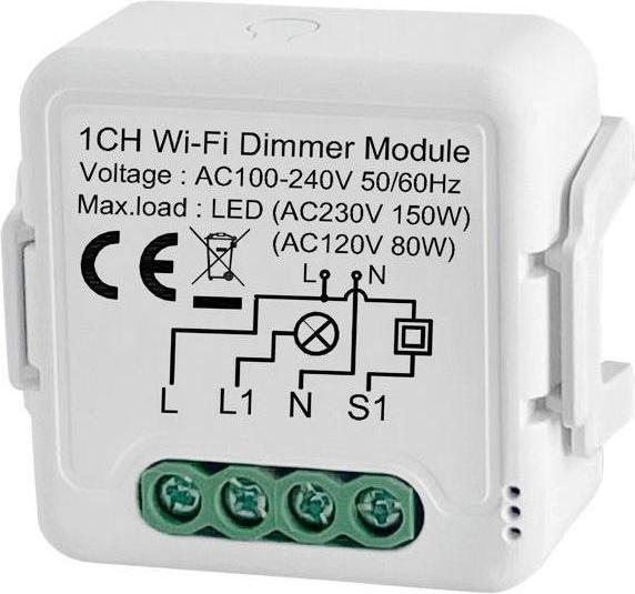 Actual product image Netplus NPLLDIM01 - Smart Dimmer Module 1-channel Wi-Fi (Dimming actuator)