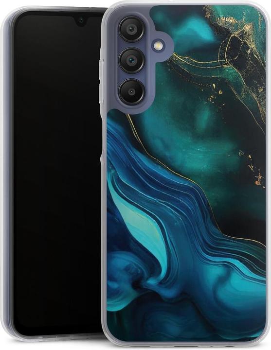 Produktbild DeinDesign Silikon Hülle für Samsung Galaxy A15 Handyhülle Case Smartphone Schutzhülle Art Farbverlauf Marmor (Samsung Galaxy A15)