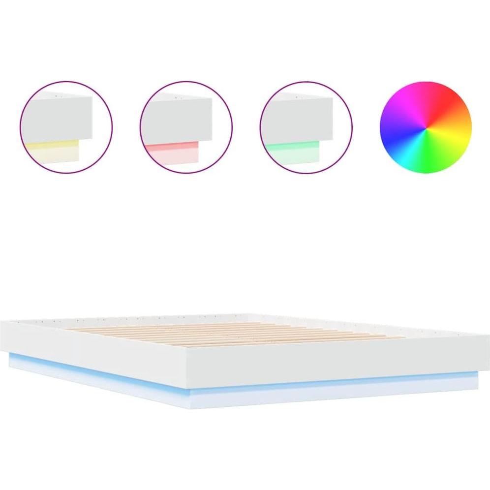 Thumbnail - VidaXL, Bett, Bettgestell mit LED (135 x 190 cm)