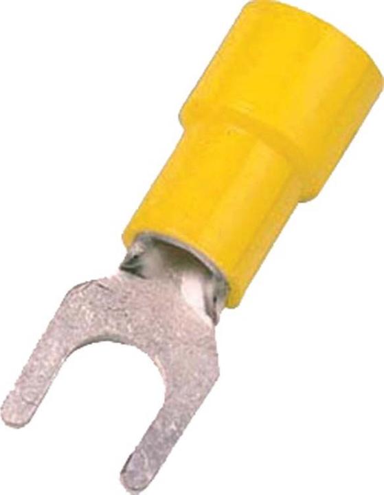 Intercable Crimp cable lug ICIQ64G DIN46237 4-6qmm M4 yellow forked shape