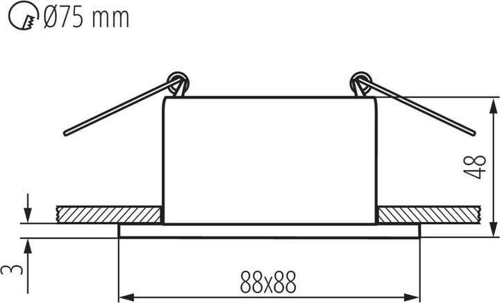Actual product image Kanlux Recessed downlight, recessed light GLOZO DSL Gx5.3/GU10 black 36215 (G5.3)