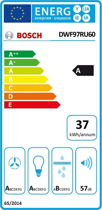 Energie-Label Bosch Hausgeräte DWF97RU60 (Wandhaube)