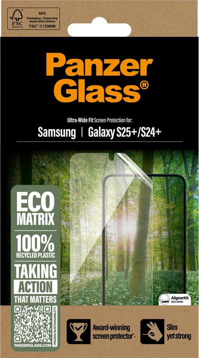 Actual product image PanzerGlass ® ECO MATRIX Screen Protector Samsung Galaxy S 2025 Plus | Ultra-Wide Fit (1 pcs., Samsung Galaxy S24+, Samsung Galaxy S25+)
