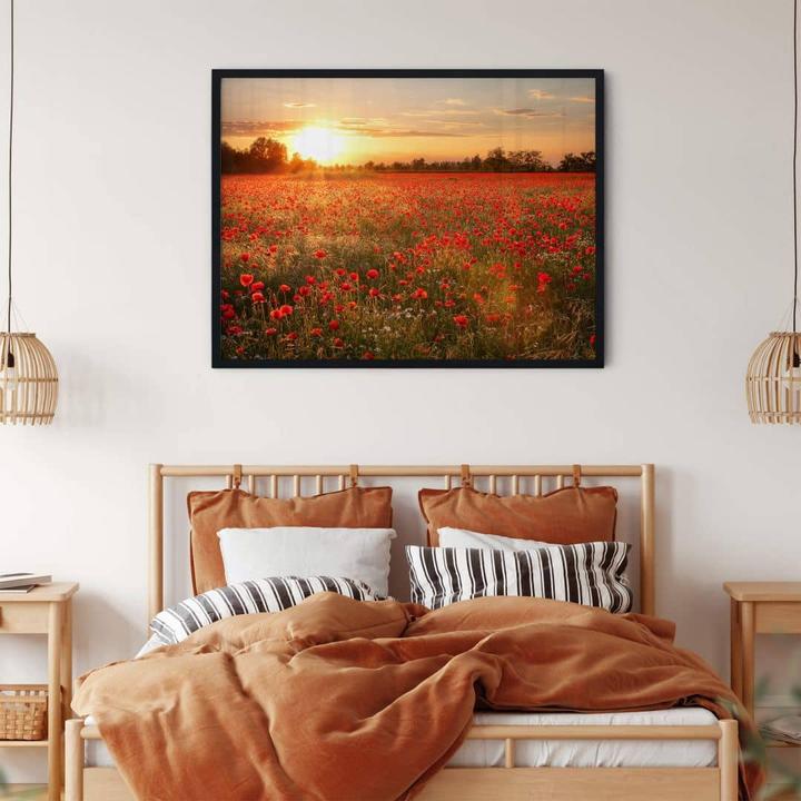 Actual product image Trenddeko Poppy field in sunset (50 x 60 cm)