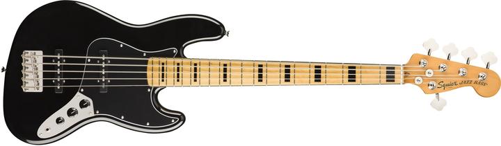 Image du produit Squier Classic Vibe 70s Jazz Bass V Black (Basse électrique, Érable, Peuplier)