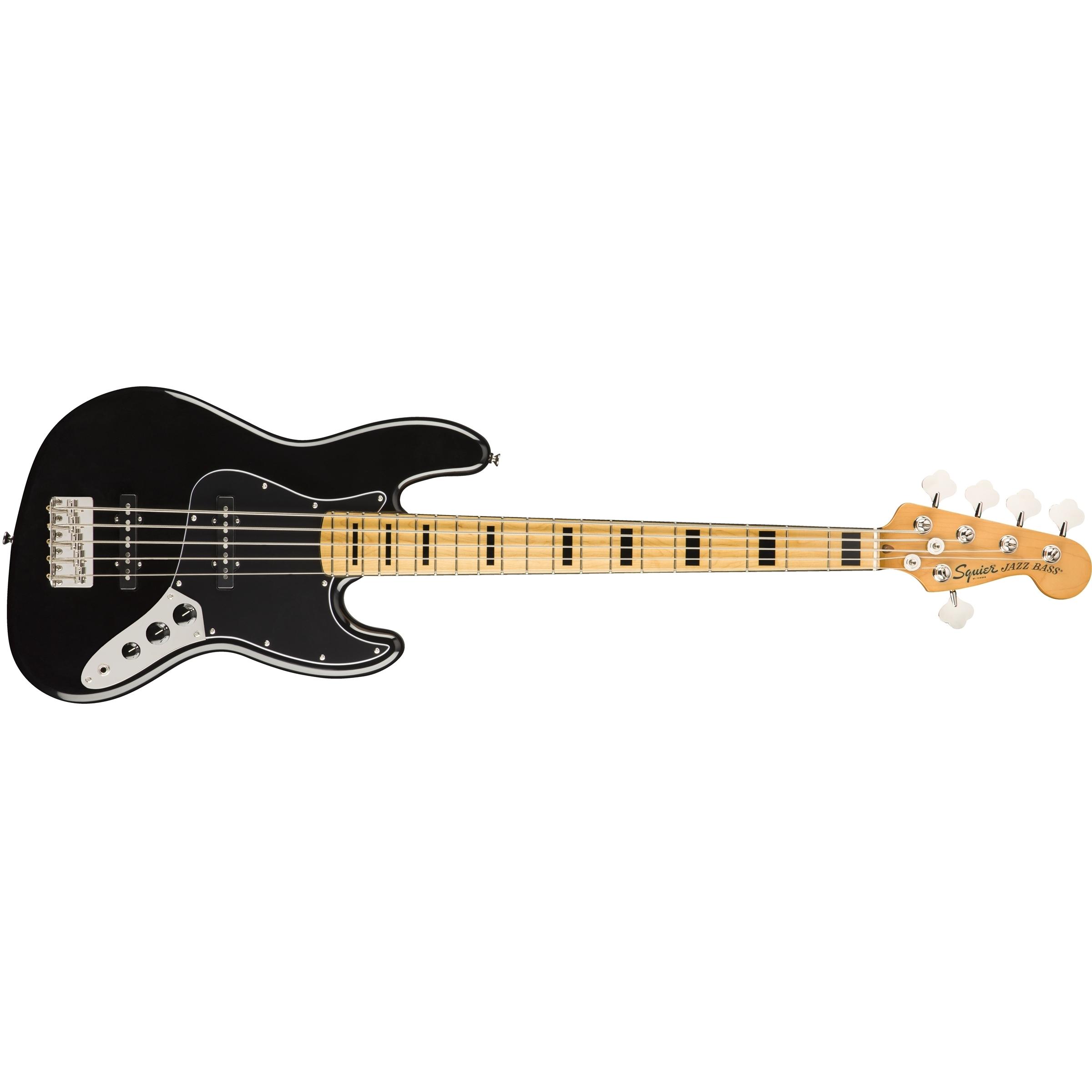 Squier Classic Vibe 70s Jazz Bass V Nero (Basso elettrico, Pioppo, Acero), Chitarra, Nero