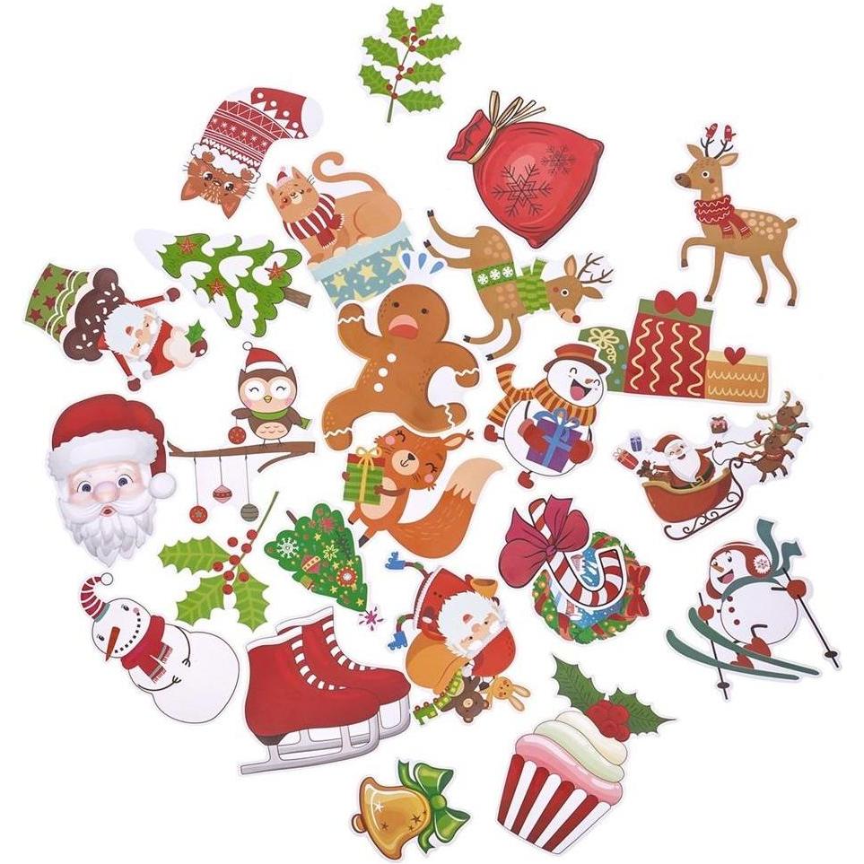 Teka Vinyl-Aufkleber "Frohe Feiertage", 25 Stück (47996650)