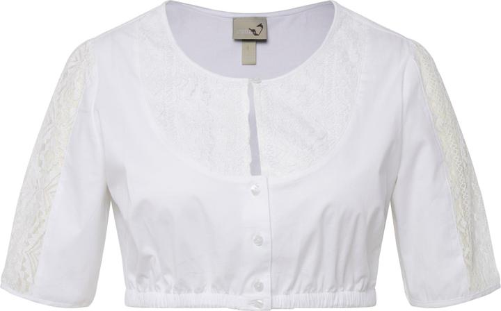 Produktbild Ulla Popken Dirndlbluse, Spitzendetail, Rundhals, Halbarm (44)