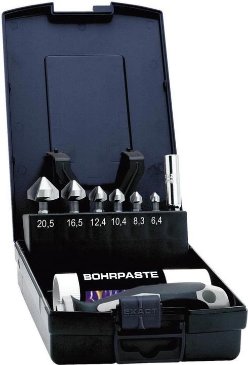 Exact Jeu de fraises 8 pièces 6,3 mm (6,3 mm, 8,3 mm, 10,4 mm, 12,4 mm, 16,5 mm, 20,5 mm)