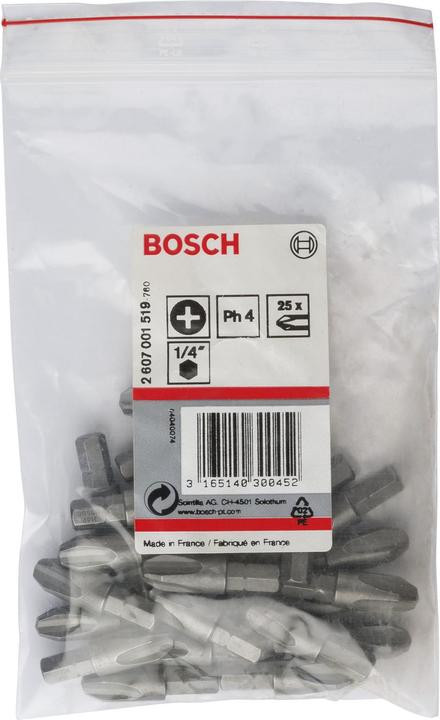 Produktbild Bosch Professional Zubehör Schrauberbit Extra-Hart PH 4, 32 mm, 25er-Pack (Kreuz Phillips PH)