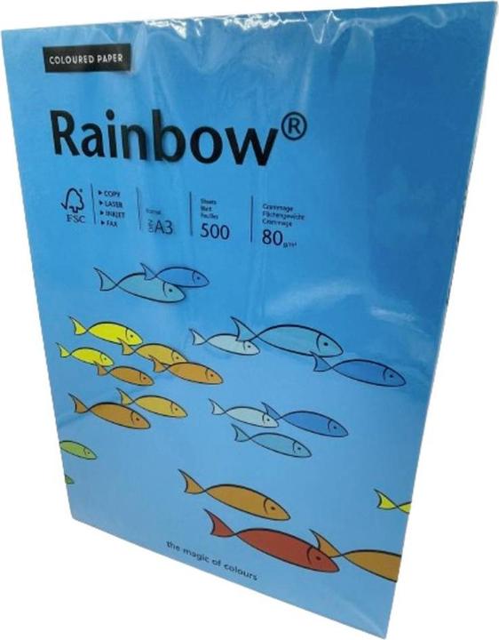 Image du produit Rainbow Papier multifonctions Color DIN A3 80g/m² bleu intense 500 fls/paquet (80 g/m², 500 x, A3)