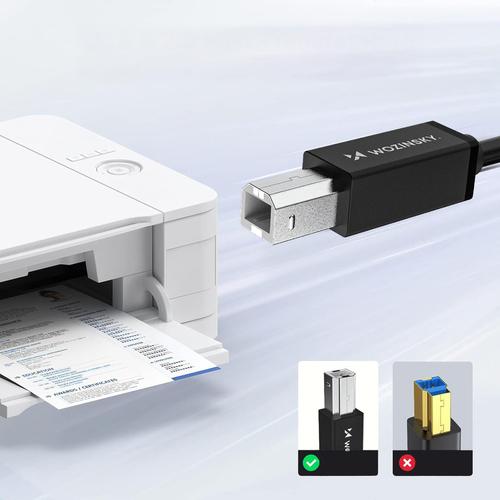 Actual product image Wozinsky WKDDY3S USB-B - USB-A 480Mb/s Kabel 2m - Schwarz (2 m, USB 1.0, USB 1.1, USB 2.0)