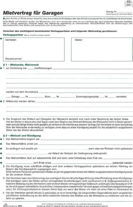 Valori nutrizionali e ingredienti Rnk Contratto di affitto per garage (4 x)