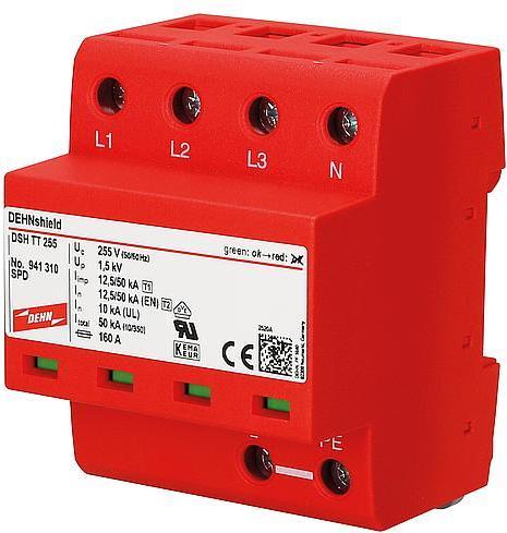 Actual product image Dehn SOEHNE Combined arrester TTu. TNS systems DSH TT 255