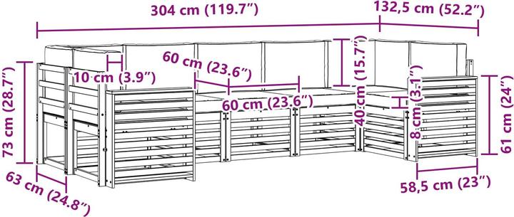 Produktbild vidaXL Outdoor-Sofa