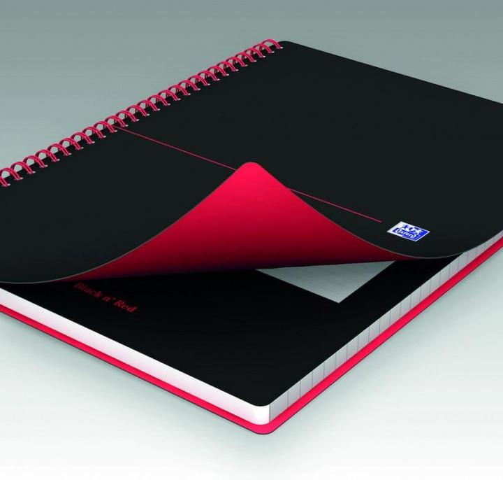 Image du produit Oxford Noir et rouge (A4, À rayures, Couverture souple)