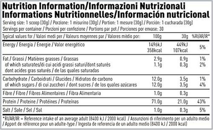Nährwerte und Zutaten Per4m Whey Advanced Protein (900 g, Schokolade)