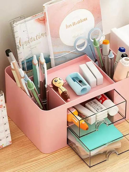 Produktbild Alopini Stift-Organizer mit 2 Schubladen Multifunktionaler Stifthalter für Schreibtischhalter