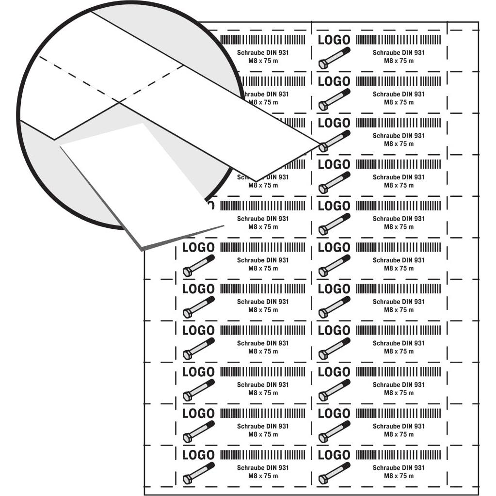 Bito, Etichette, Fogli di etichette