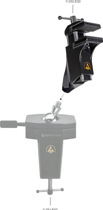 Actual product image Bernstein Screw mounting vice dissipative surface (70 mm)