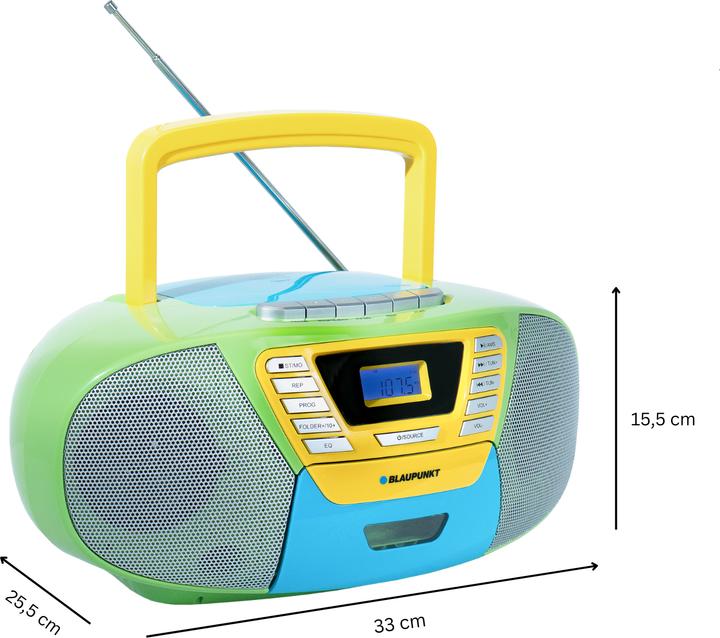 Immagine prodotto Blaupunkt Stereo Portatile Con Lettore CD Per Bambini | B 120 (FM, PLL, Bluetooth)