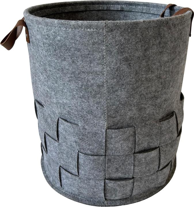 Immagine prodotto HTI-Living Cesto per il bucato 55 litri Briena in feltro grigio chiaro (55 l)