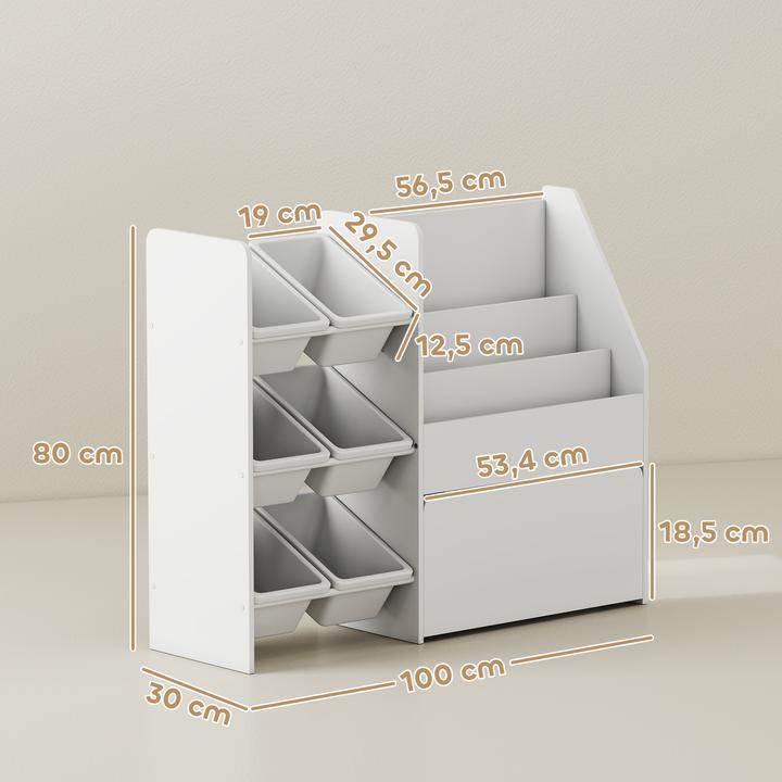 Actual product image Aiyaplay Kinderregal MDF, Stahl Weiss
