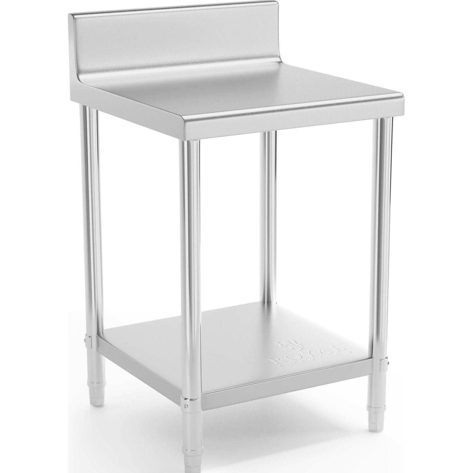 Royal Catering, Werkbank + Arbeitsbock, Edelstahltisch Edelstahl Arbeitstisch Zerlegetisch Gastro Aufkantung 60 x 60cm (...