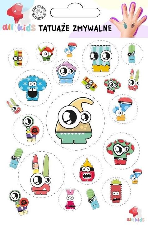 Produktbild Dodo Waschbare Tattoos für Kinder Kreaturen Monster