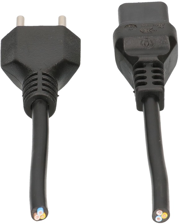 Produktbild Max Hauri TD-Apparatekabel H05VV-F3G1.0 Typ 12 / C13 (4 m, Typ 12)