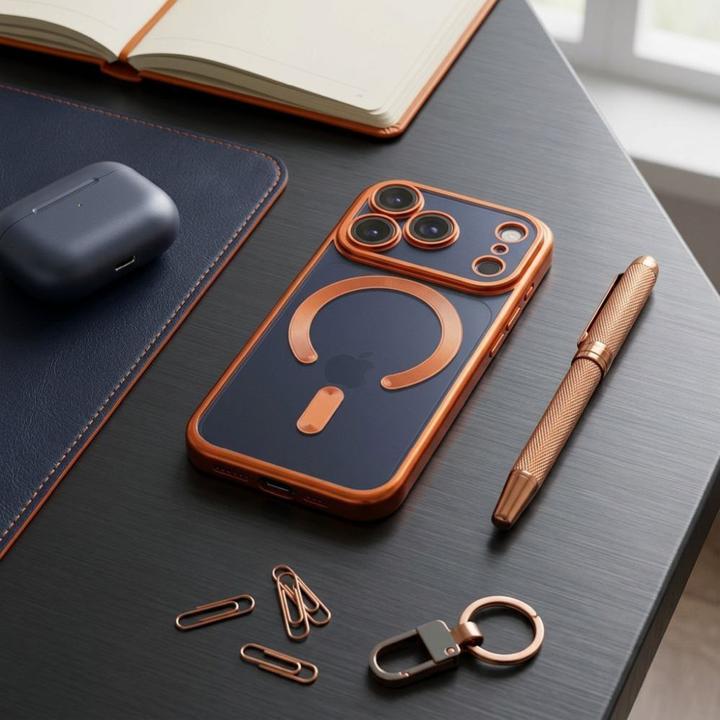 Produktbild OEM Back panel cover Case for iPhone 17 PRO MAX Electro Mag Cover compatible with MagSafe orange (Apple iPhone 17 Pro Max)