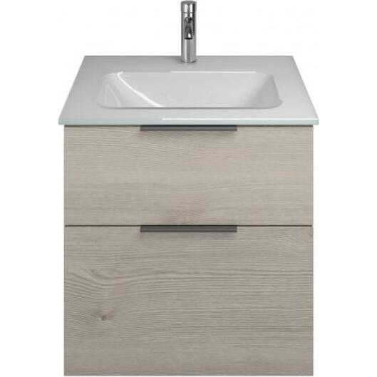 burgbad, Badmöbelset, Eqio Glas-Waschtisch inklusive Waschtischunterschrank, Breite 620 mm