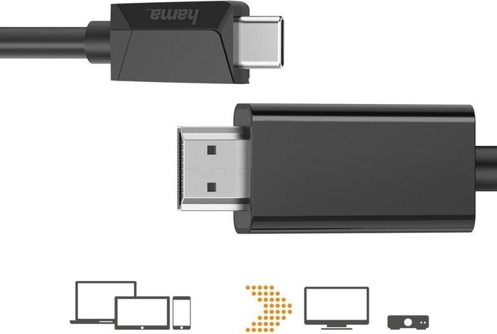 Produktbild Hama USB Typ C — HDMI (Typ A) (3 m, HDMI, 2.0)