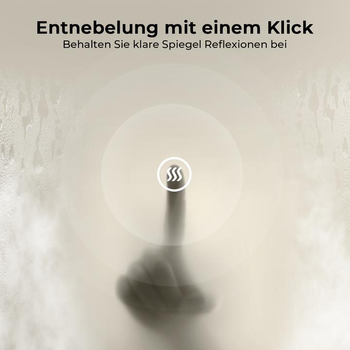 Produktbild Emke Badspiegel mit Beleuchtung 80*60cm,Beschlagfrei, Kaltweiss6500K, Dimmbar, Touch Schalter (50 x 50 cm)