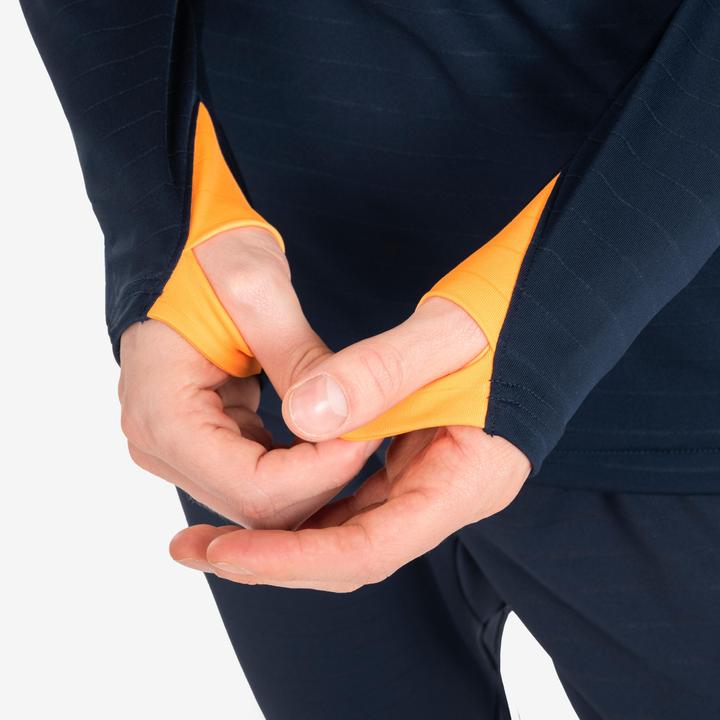 Immagine prodotto Kipsta Calcio donna/uomo 1/2 Zip - CLR blu navy/arancio (XS)