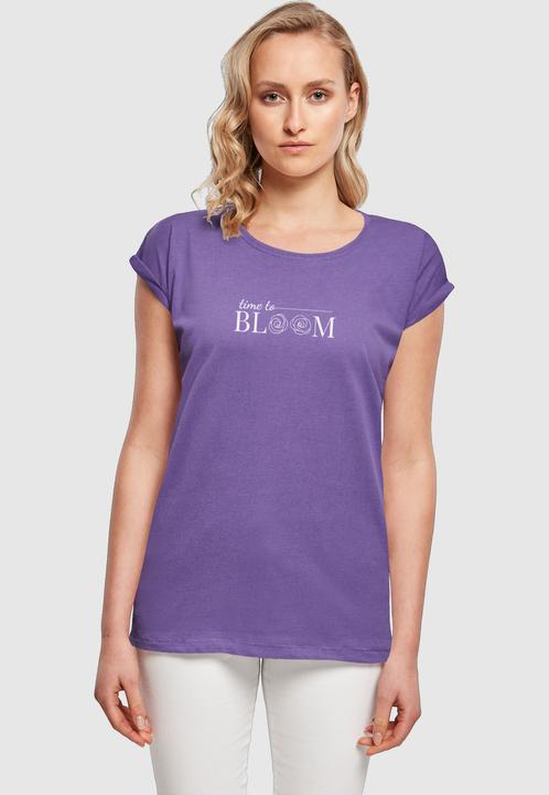 Produktbild Merchcode Ladies Time to bloom - Extended Shoulder Tee - 118693 (L)