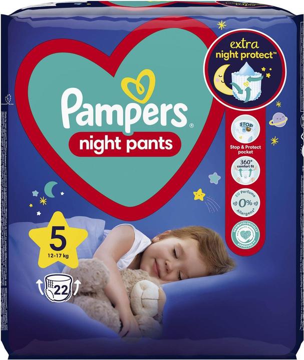 Actual product image Pampers Night nappy trousers (Size 5, Pack, 22 pcs.)