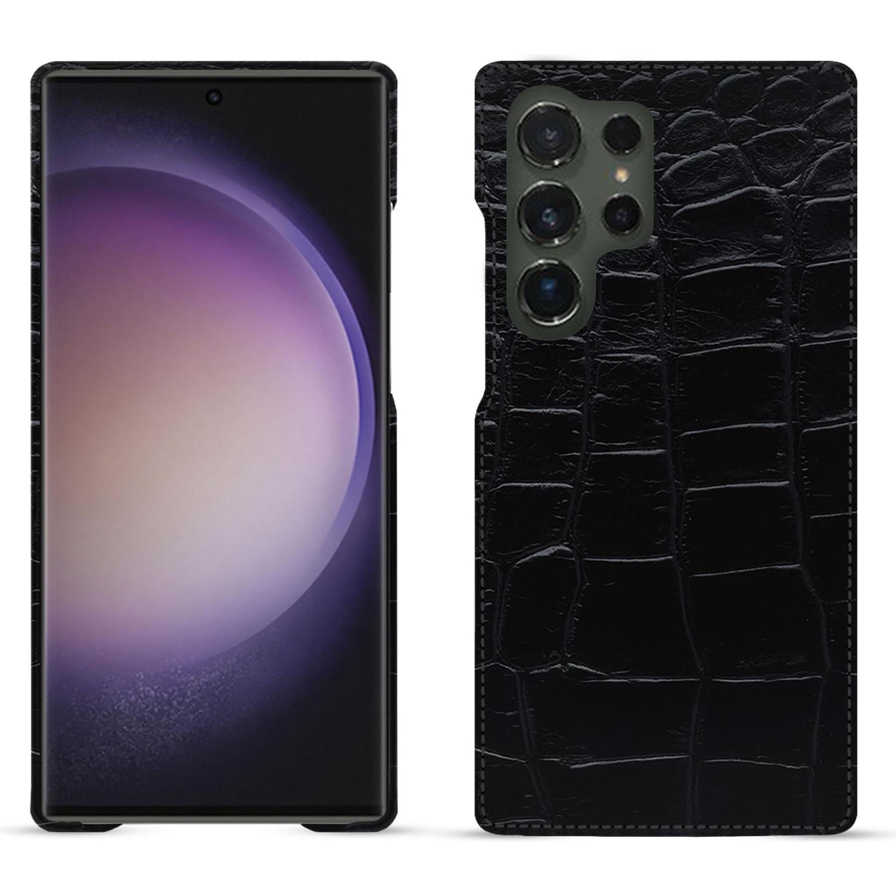 Noreve Lederschutzhülle (Samsung Galaxy S24 Ultra), Smartphone Hülle, Schwarz
