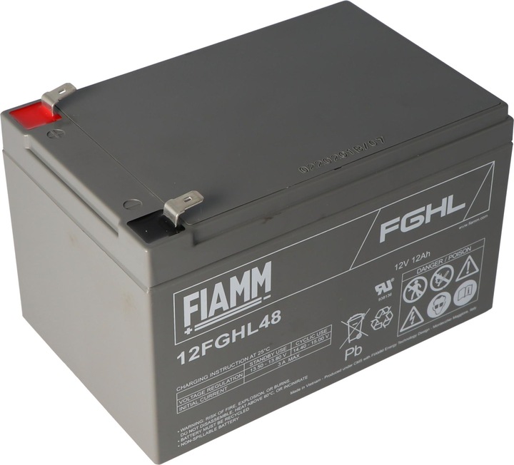 Produktbild Fiamm 12FGHL48 Blei PB Akku 12 Volt 12000mAh mit Faston 6,3mm Kontakten (12 V, 12 Ah)