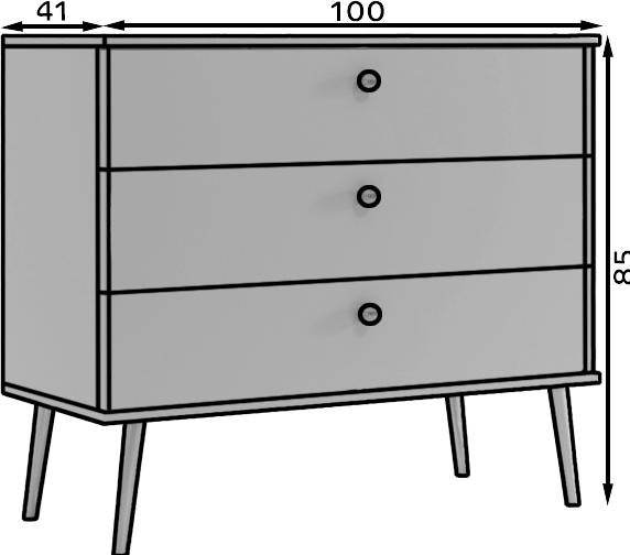 Produktbild ADRK Furniture Kommode Beni (100 x 41 x 85 cm)