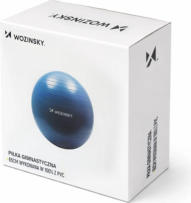 Actual product image Wozinsky gymnastic ball 65 cm for rehabilitation exercises blue (65 cm)