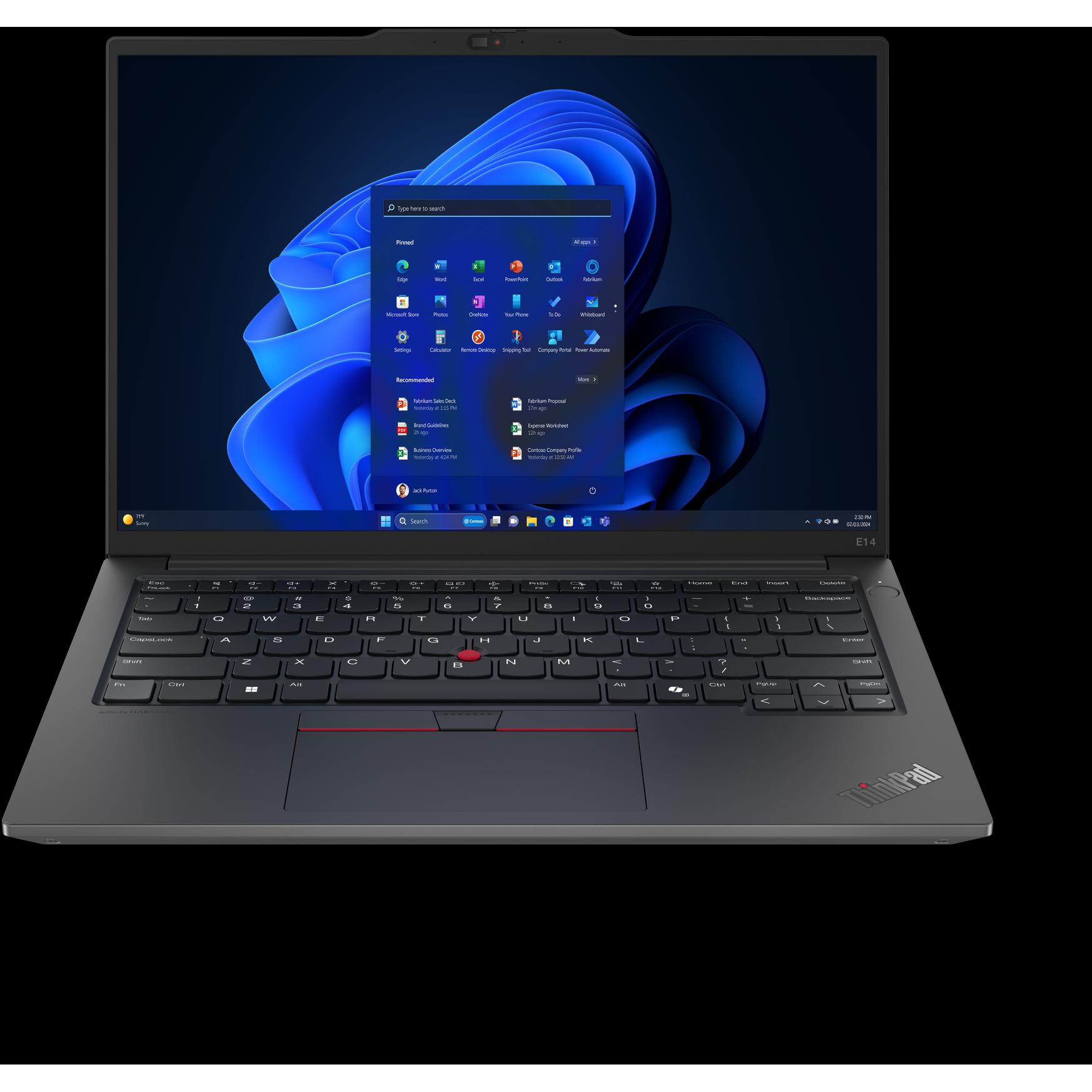 Lenovo ThinkPad E14 Gen 6 (14", AMD Ryzen 5 7535HS, 16 GB, 512 GB, DE), Notebook, Schwarz