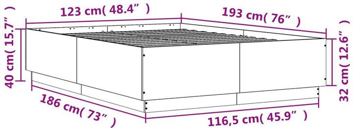 Image du produit vidaXL Bettgestell (120 x 190 cm)