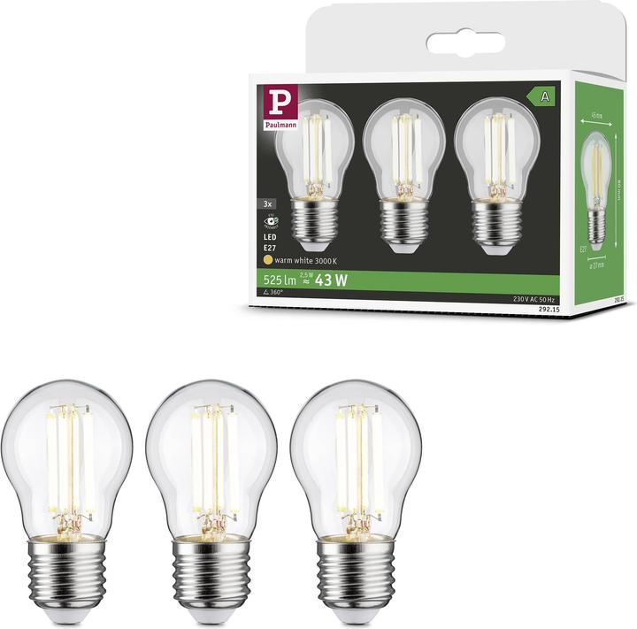 Produktbild Paulmann Tropfen Eco-Line (E27, 525 lm, 3 x)