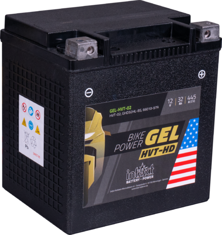Actual product image Intact GEL-HVT-02 Bike-Power Gel 32Ah Motorcycle Battery GHD32HL-BS (12 V, 32 Ah, 445 A)