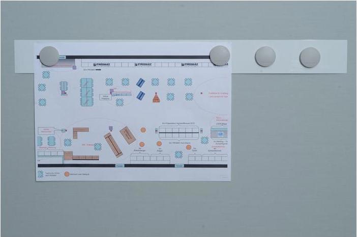 Produktbild Magnetoplan MAGNETOWALL - Wandgardinenleiste (10x)