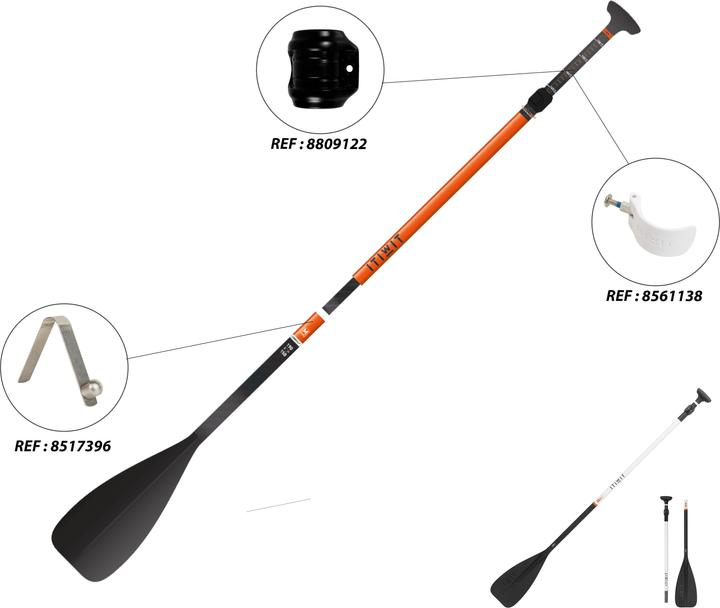 Produktbild Itiwit Paddel zerlegbar und verstellbar Glasfaser und Carbon (170 cm, 1-piece)