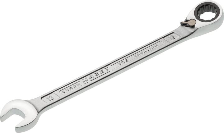 Produktbild HAZET Knarren Ring-Maulschlüssel 606-12 ∙ Aussen Doppel-Sechskant-Tractionsprofil ∙ 12 mm (12 mm)