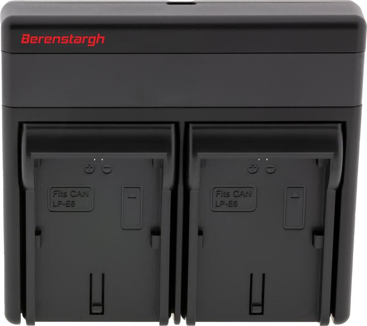 Image du produit Berenstargh Dual PD Hyper Ladegerät f. Canon LP-E6 USB-C in/out Powerbankfunktion (Chargeur de batterie d'appareil photo)